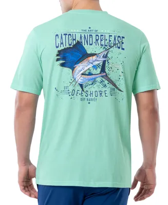 Guy Harvey Men's Catch And Release Offshore Logo Graphic Pocket T-Shirt