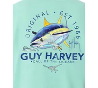 Guy Harvey Men's Call Of The Ocean Logo Graphic Pocket T-Shirt