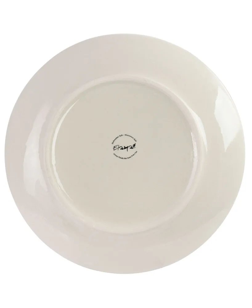 Elama Sebastian 6 Piece Stoneware Dinner Plate Set, Service for 6