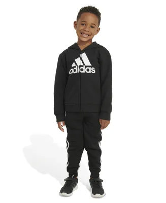 adidas Little Boys Fleece Hoodie Set, 2 Piece