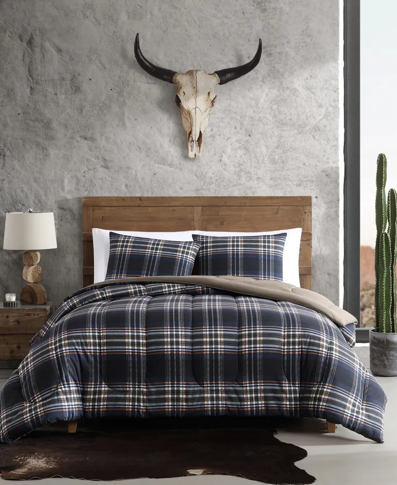 Wrangler City Flats Plaid Reversible Duvet Cover Set