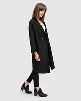 Belle & Bloom Publisher Double-Breasted Wool Blend Coat