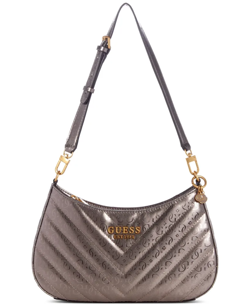 Guess Jania Top Zip Small Quilted Shoulder Bag