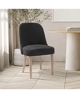 Mid-Century Modern Upholstered Boucle Dining Chair