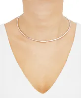 17" Reversible Omega 14k Gold over Sterling Silver and Sterling Silver Necklace