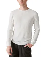 Lucky Brand Men's Garment Dyed Thermal Long Sleeve Crewneck T-Shirt