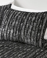 Intelligent Design Naomi Metallic Print Faux Fur Piece Comforter Set