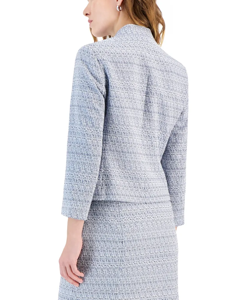 Kasper Women's Tweed 3/4-Sleeve Open-Front Jacket
