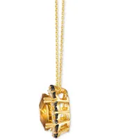 Le Vian Cinnamon Citrine (3-1/4 ct. t.w.) & Diamond (3/8 ct. t.w.) Halo Adjustable 20" Pendant Necklace in 14k Gold