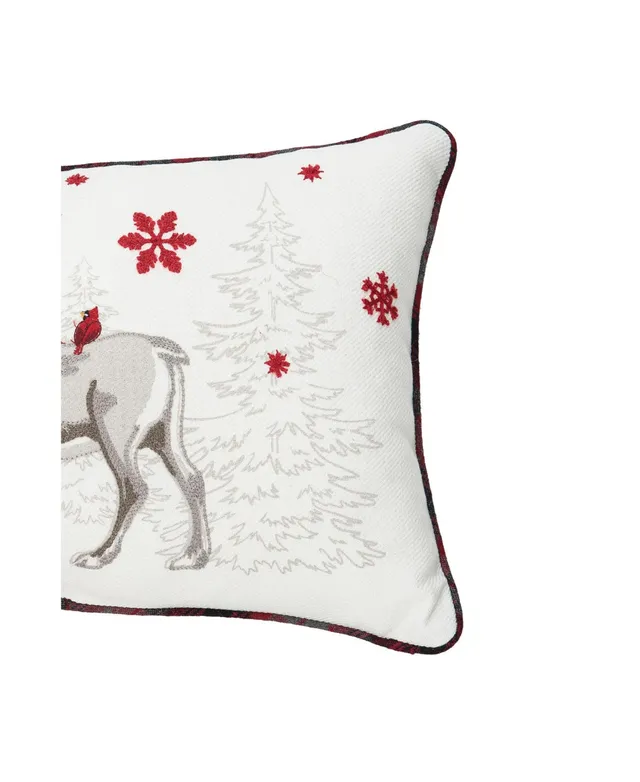 C&F Home Woodland Reindeer Hooked Pillow