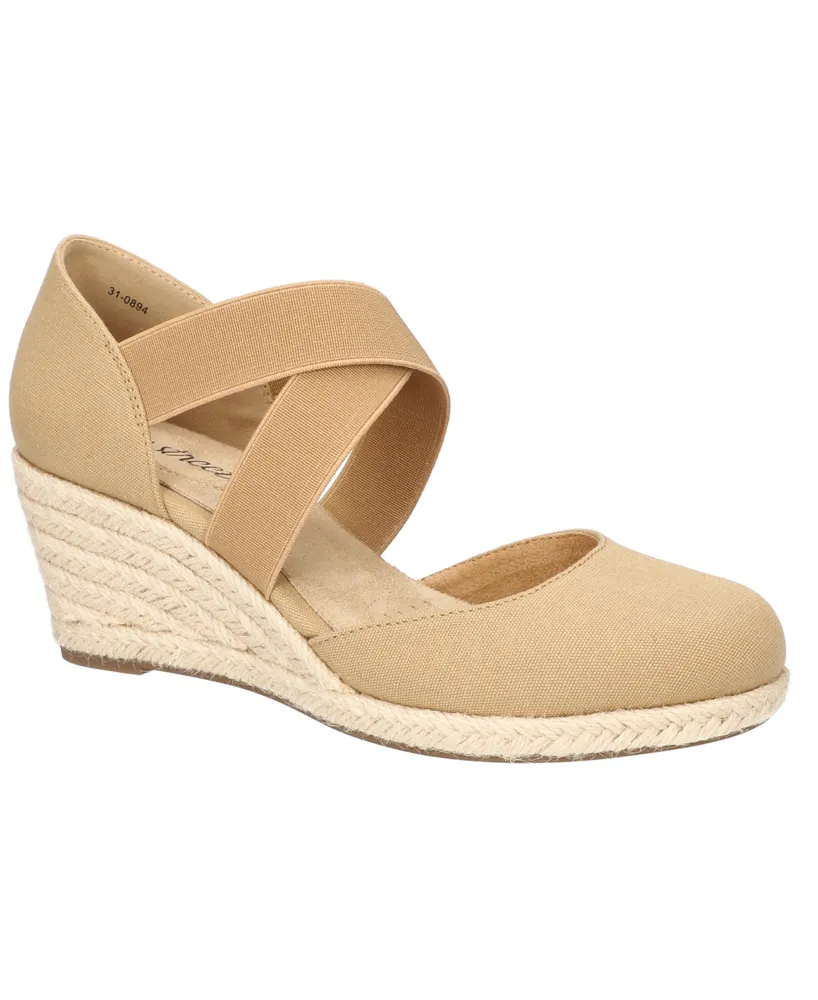 Easy Street Women's Pari Slip-On Espadrille Wedges Sandals