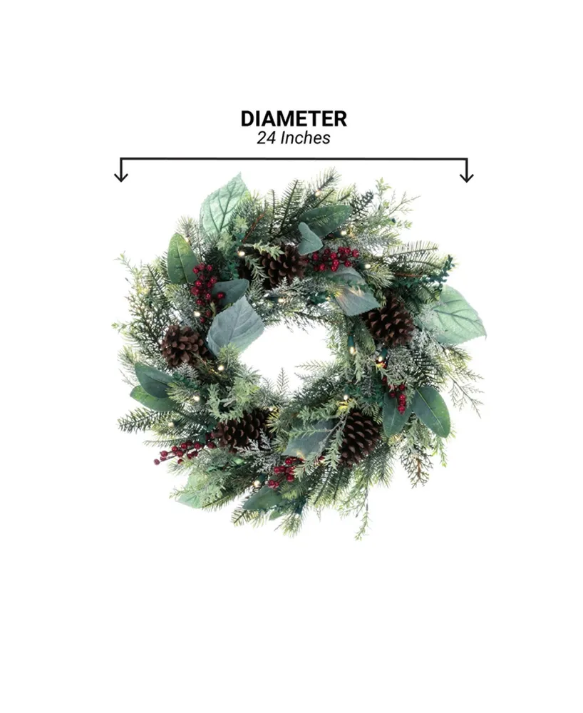 Village Lighting 24" Lighted Christmas Wreath