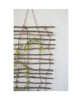 Handmade Wood and Jute Wall Trellis