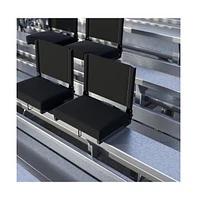 Set Of 2 500 Lb. Rated Lightweight Stadium Chair With Ultra-Padded Seat
