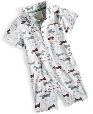 First Impressions Baby Boys Walking Dogs Printed Sunsuit, Created for Macy's