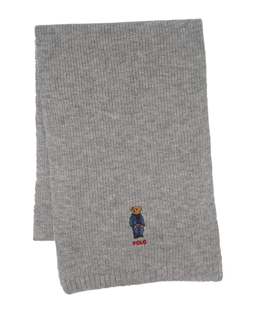 Polo Ralph Lauren Men's Solid Denim Bear Scarf