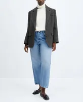 Mango Women's Houndstooth Structured Blazer