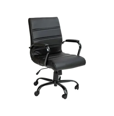 Milano Contemporary Mid-Back Home Office Chair With Padded Arms