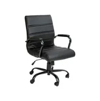 Milano Contemporary Mid-Back Home Office Chair With Padded Arms