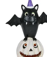 National Tree Company 22" Pre-Lit Bat Standing on Pumpkins