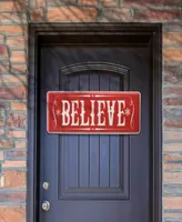 National Tree Company 31" Believe Horizontal Holiday Wall Sign