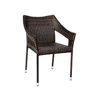 Embry All-Weather Indoor/Outdoor Stacking Patio Dining Chair With Steel Frame And Weather Resistant Pe Rattan