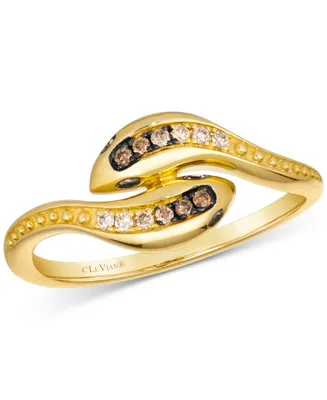 Le Vian Ombre Chocolate Ombre Diamond Bypass Ring (1/10 ct. t.w.) in 14k Gold