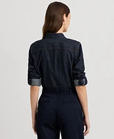 Lauren Ralph Lauren Petite Dark Denim Shirt