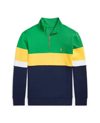Polo Ralph Lauren Big Boys Double-Knit Quarter-Zip Sweatshirt