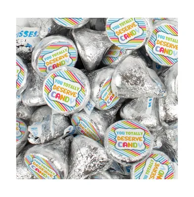 100 Pcs Thank You Candy Gift Milk Chocolate Hershey's Kisses (1lb) - No Assembly Required - You Deserve Candy - Assorted pre