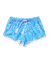 Toddler, Child Girls Santorini Blue Swim Shorts