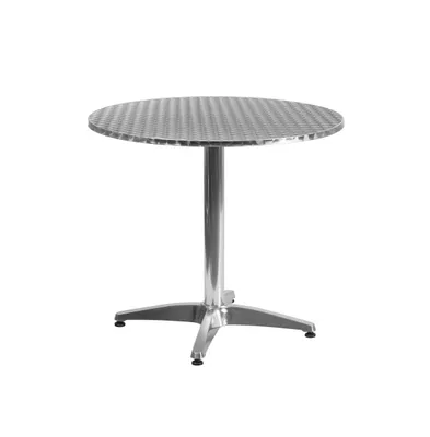 31.5'' Round Aluminum Indoor-Outdoor Table With Base