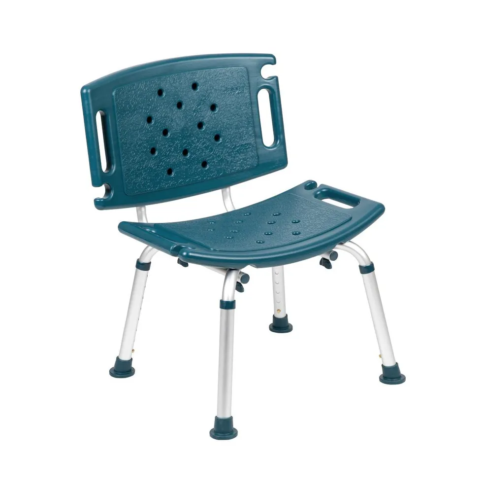 Tool-Free 300 Lb. Capacity, Adjustable Bath & Shower Chair With Large Back