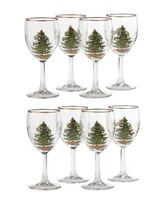 Spode Christmas Tree Wine Glasses, Set of 8