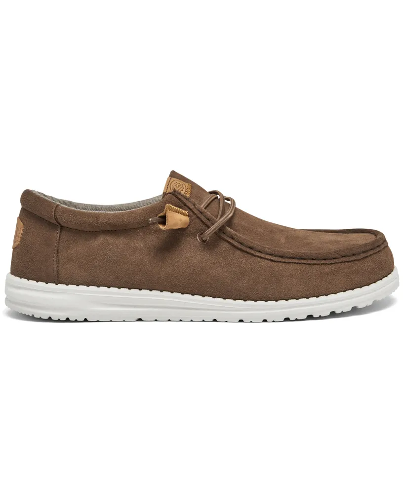 Hey Dude Men's Wally Sox Craft Suede Casual Moccasin Sneakers from Finish Line