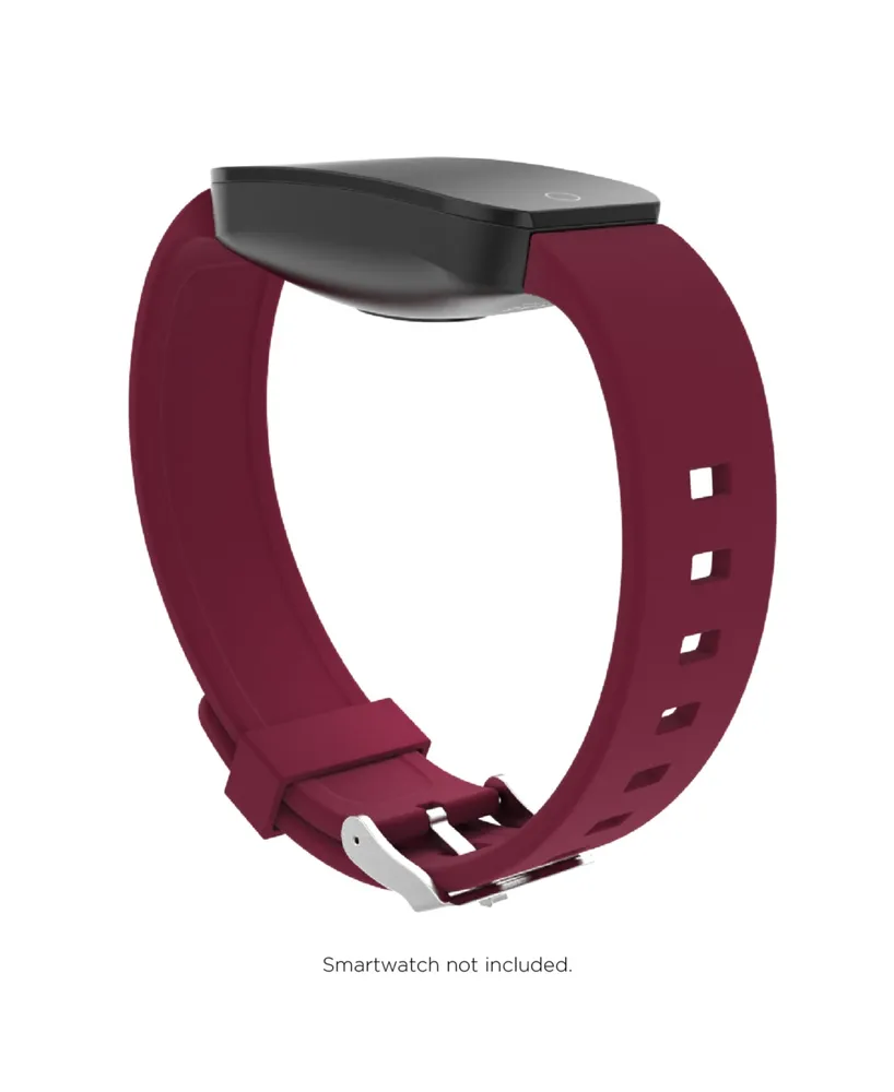 iTouch Active Unisex Maroon Black Extra Interchangeable Silicone Strap