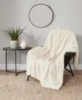 Lucky Brand Pineapple Faux Fur Throw Blanket, 50" x 70"