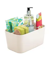 mDesign Plastic Shower Caddy Storage Organizer Basket with Handle