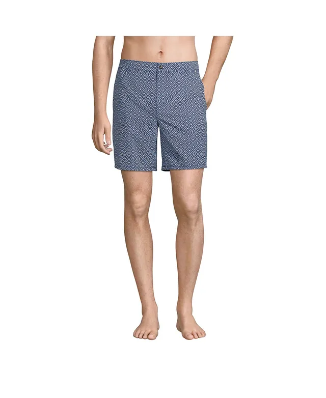 Lands' End Men's Big & Tall Lined 7 Hybrid Swim Shorts