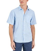 Tommy Bahama Men's Sand Desert Linen Blend Short-Sleeve Button-Down Shirt