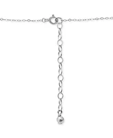 Giani Bernini Cubic Zirconia Open Heart Pendant Necklace Sterling Silver, 16" + 2" extender, Created for Macy's