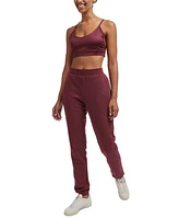 Reebok Women's Lux Fleece Mid-Rise Pull-On Jogger Sweatpants