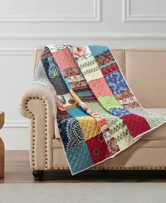 Greenland Home Fashions Renee Authentic Patchwork Throw, 50" x 60"