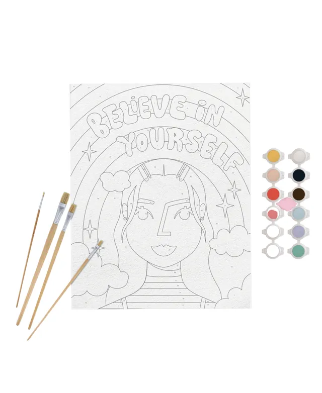 Kids Crafts Believe in Yourself Paint by Number Craft Kit