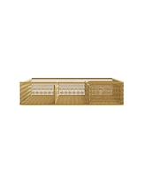 Martha Stewart Ryder Gold-Tone Mesh Metal 6 Compartment Large Desk Drawer Organizer for Accessories and Office Supplies