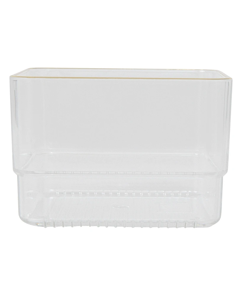 Martha Stewart Kerry 12 Piece Plastic Stackable Office Desk Drawer Organizers Set, 3" x 3"