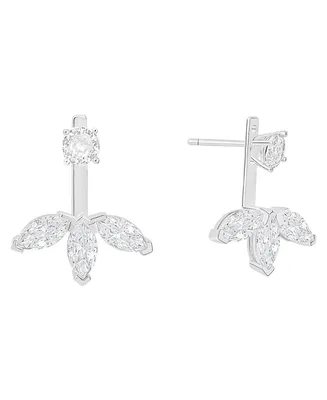 And Now This Clear Cubic Zirconia Jacket Earring