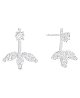 And Now This Clear Cubic Zirconia Jacket Earring