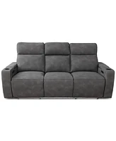 Greymel 84" Zero Gravity Fabric Sofa with Power Headrests, Created for Macy's