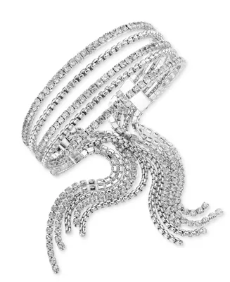 I.n.c. International Concepts Crystal & Chain Fringe Multi-Row Statement Cuff Bracelet, Created for Macy's